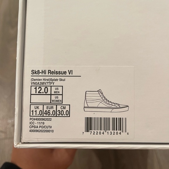 Damien Hirst x Vans Sk8 Hi Splatter skull - Picture 7 of 7